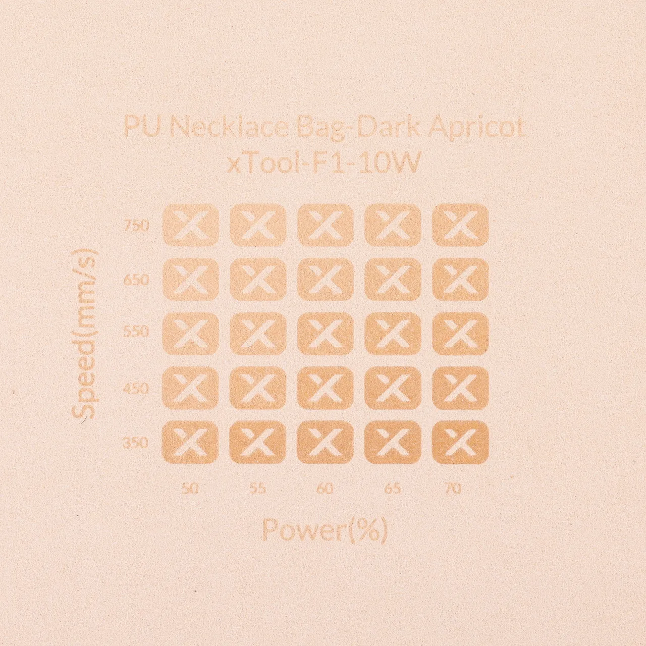 Apricot Microfiber PU Leather test grid