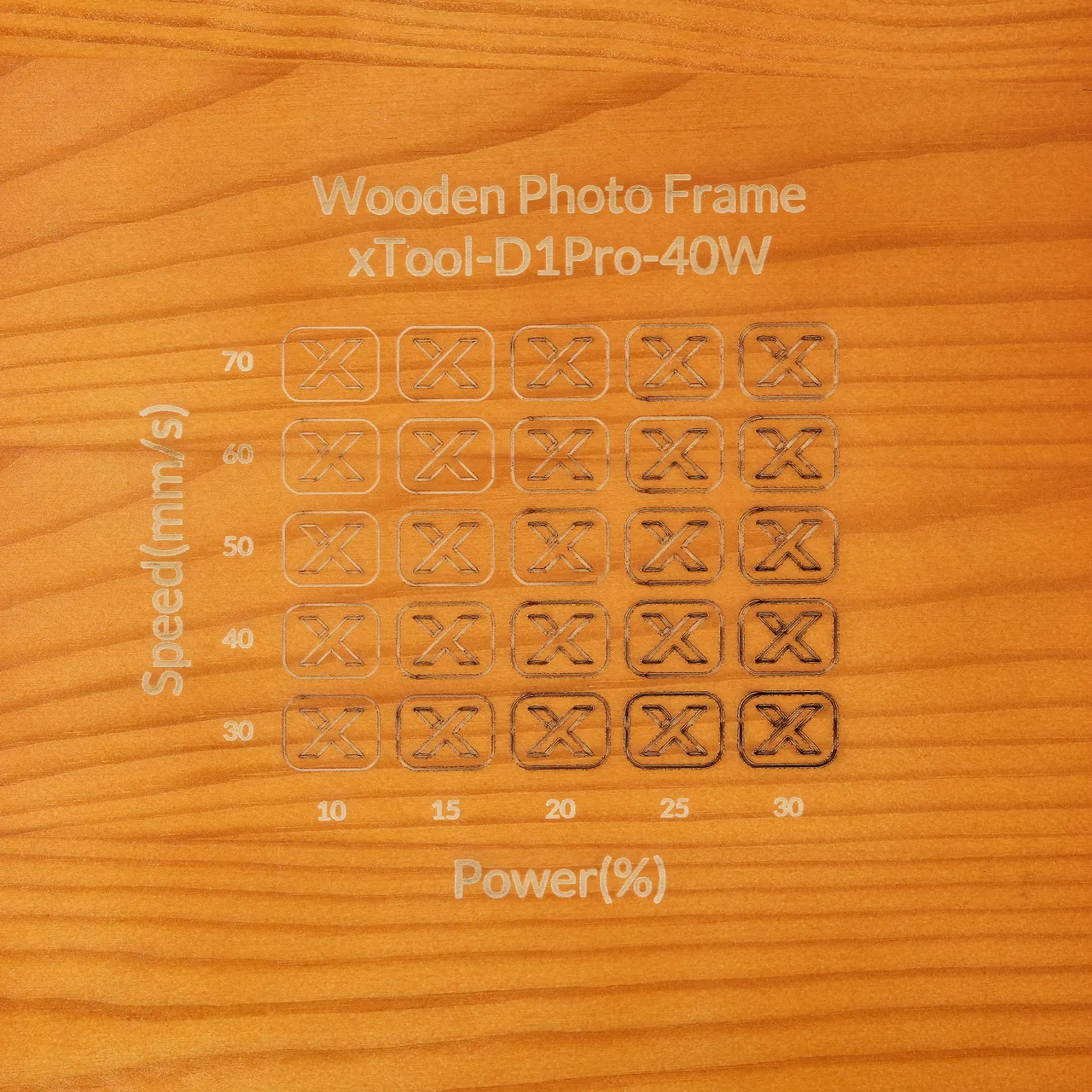 Wood Color Painted Pine Wood test grid