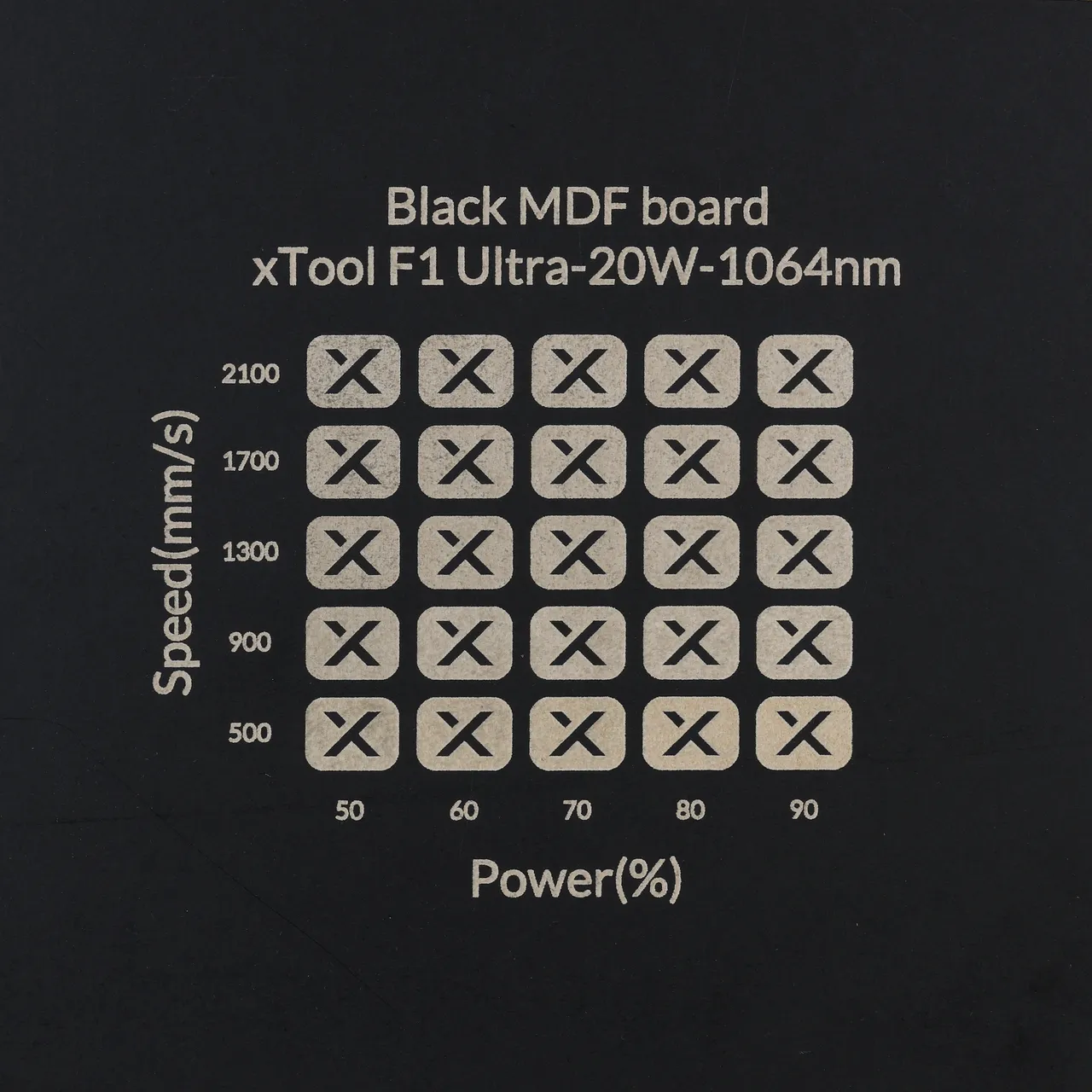 1/8"(3mm) Black MDF Board test grid