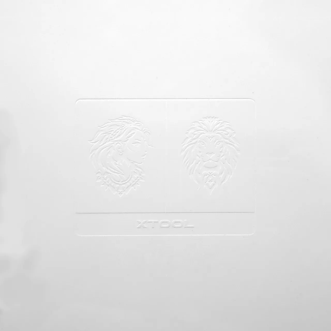 1/8"(3mm) Pearl White Acrylic for Infrared Laser Engraving test grid