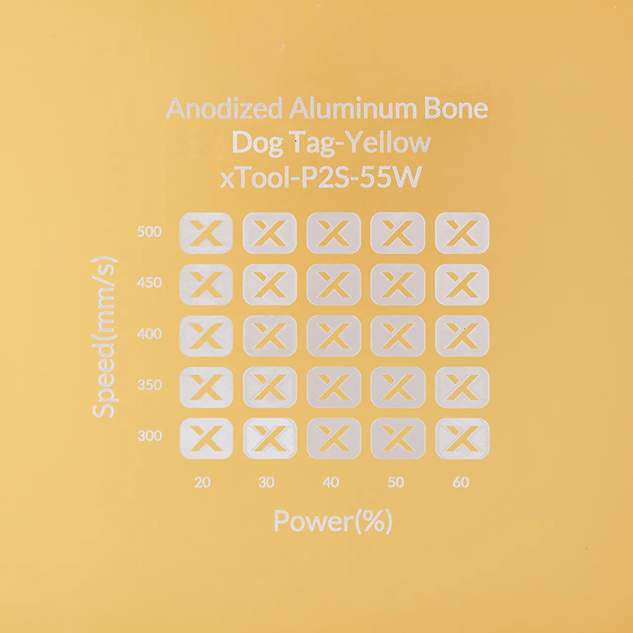 3/64"(1mm) Yellow Anodized Aluminum test grid