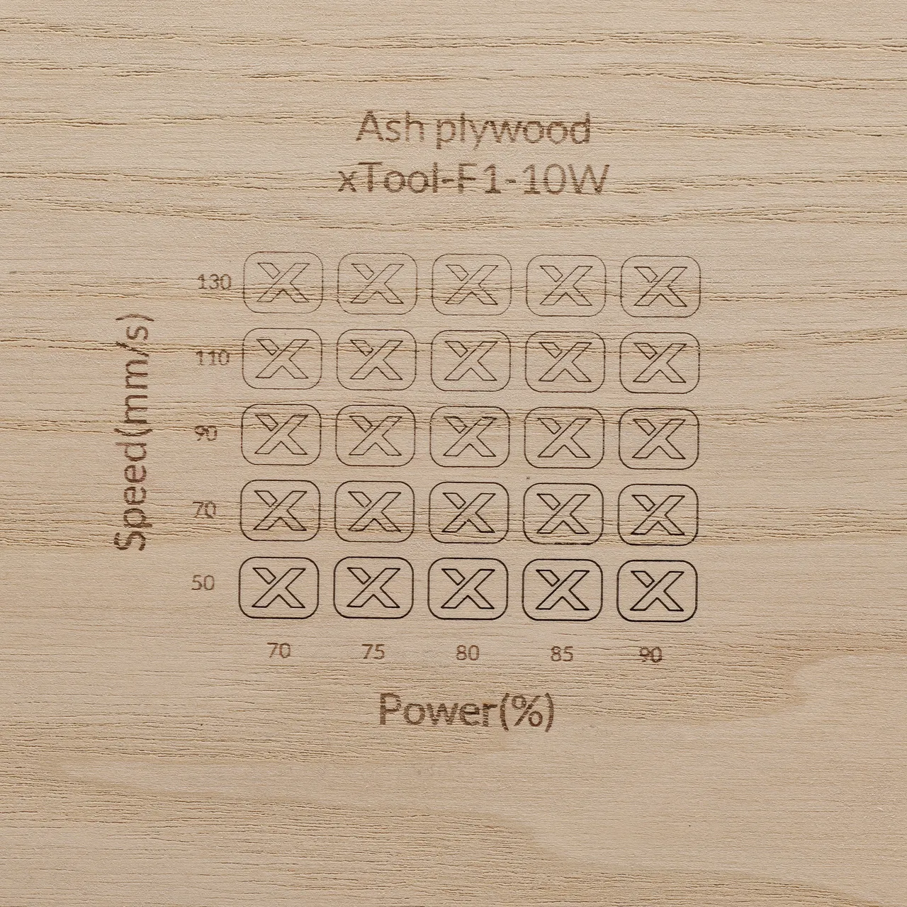 1/8"(3mm) White Ash Plywood test grid