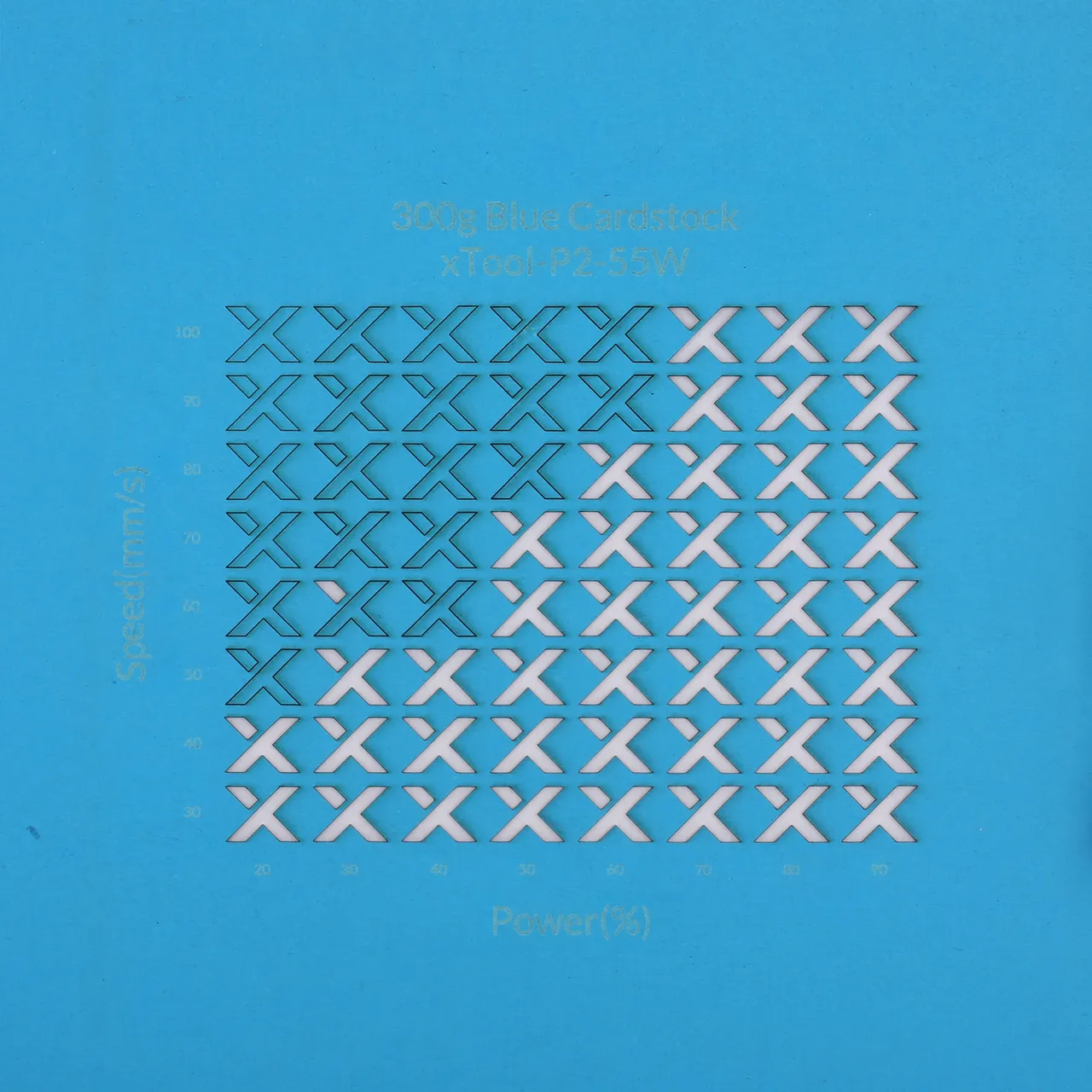 Blue Cardstock-9oz(300g) test grid
