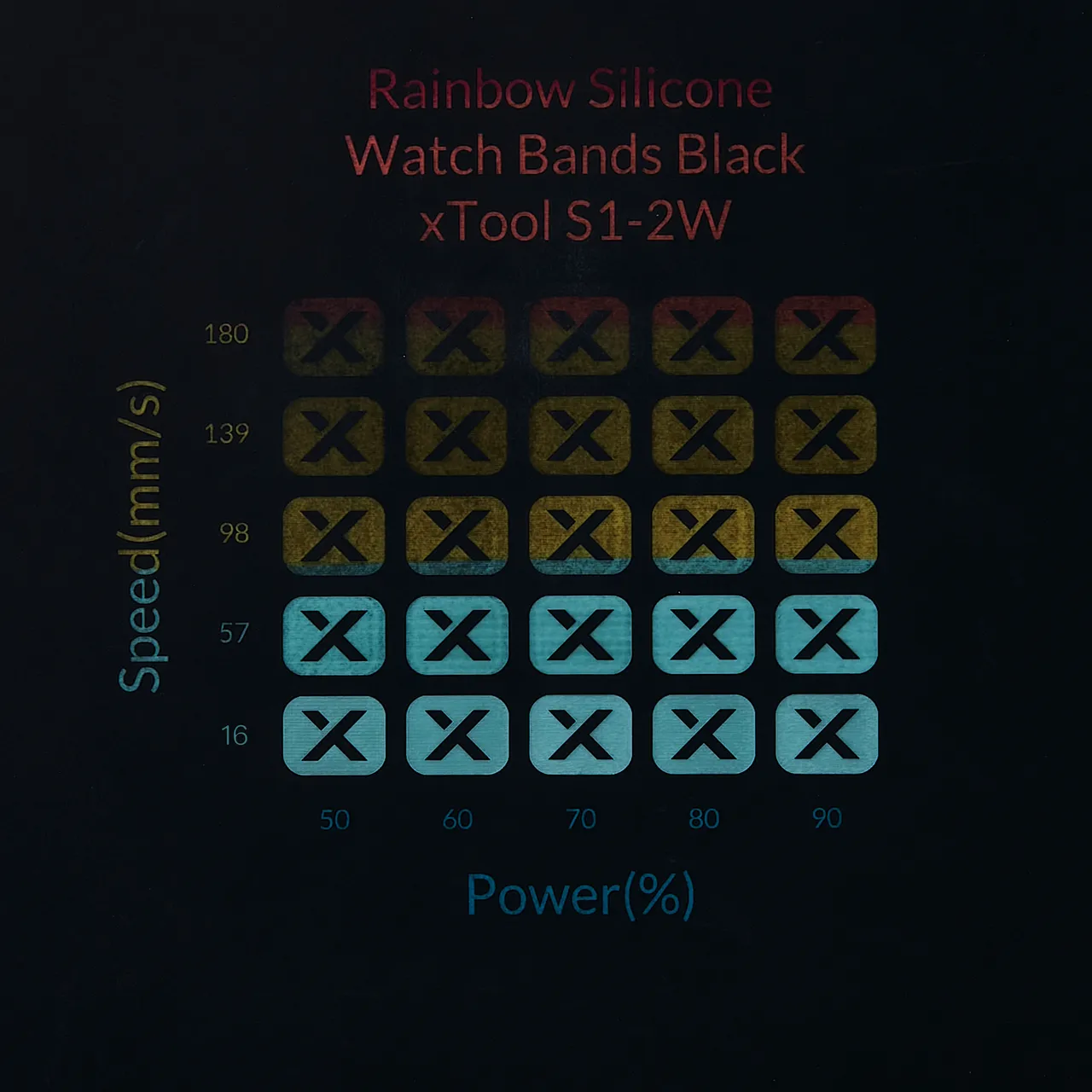 Rainbow Silicone Magnetic Phone Case Black test grid