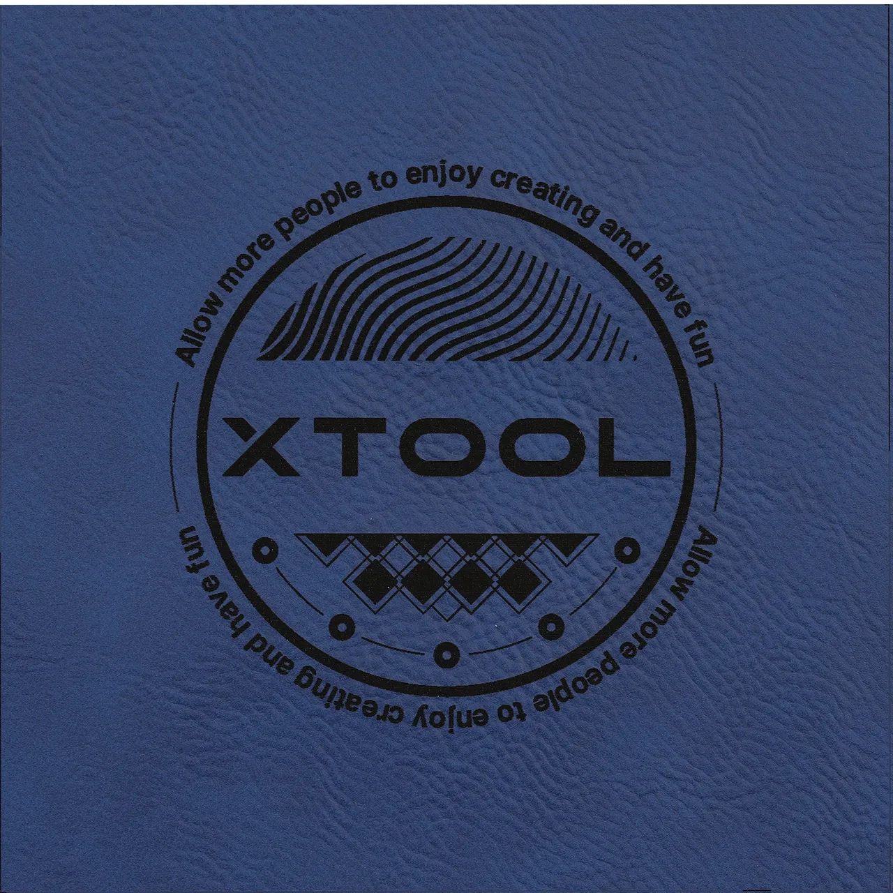 Blue to Black Laserable PU Leather Magnetic Bookmark test grid