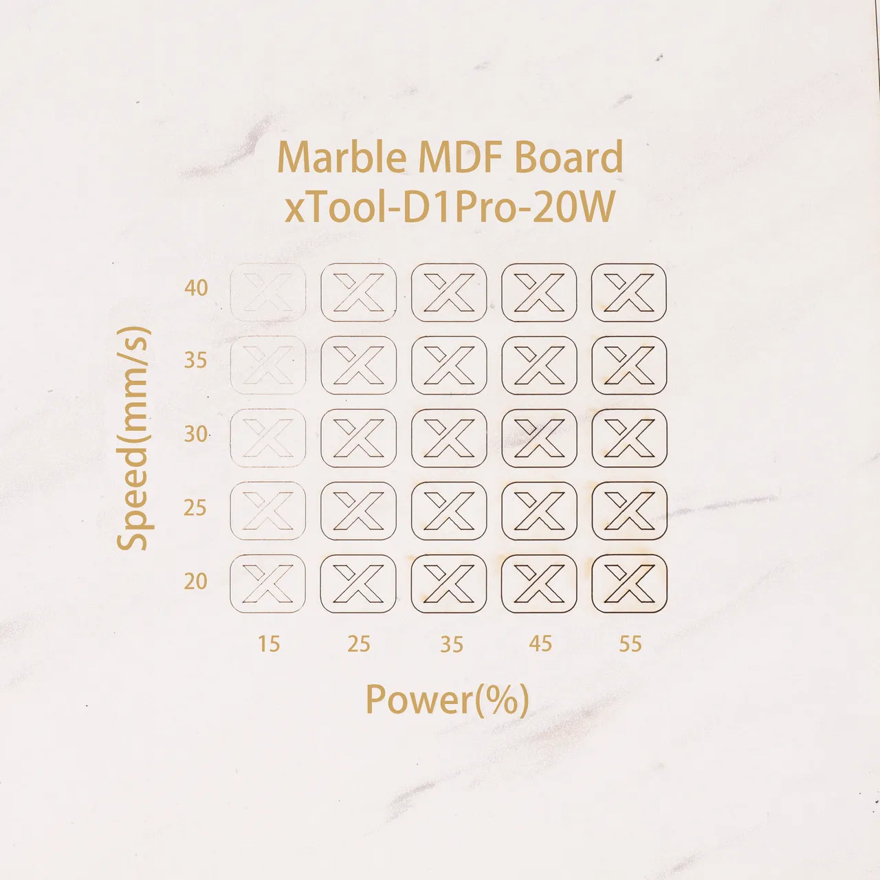 1/8"(3mm) Faux Marble MDF Board test grid