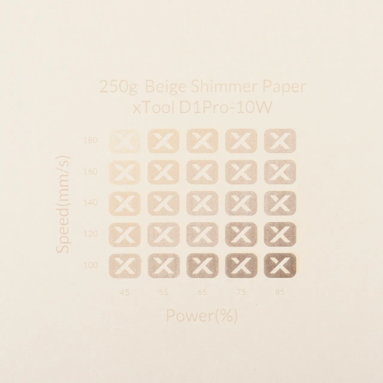 Beige Shimmer Paper-7oz(250g) test grid