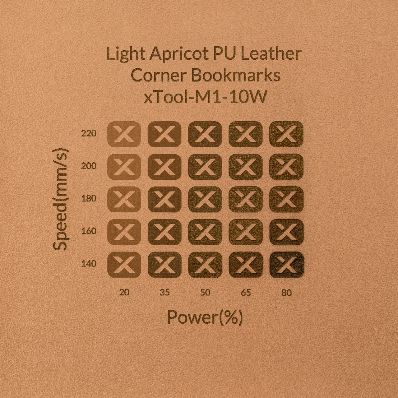 PU Leather Corner Bookmarks_Heart Pale Apricot test grid