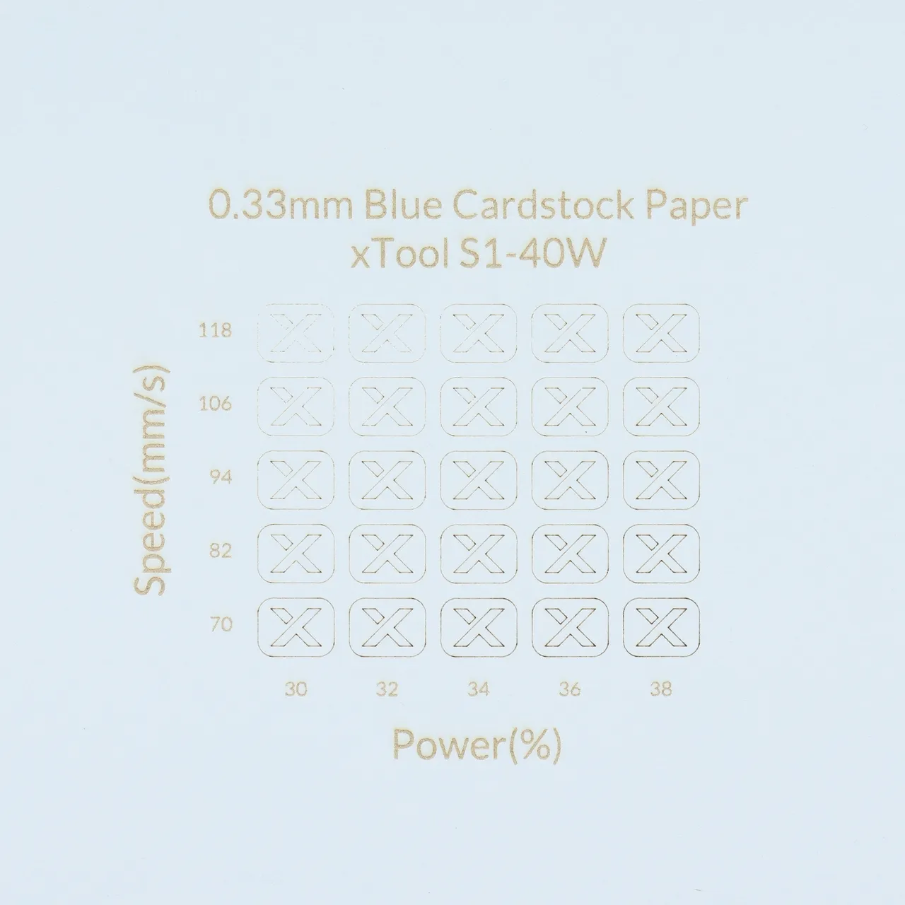 1/77"(0.33mm) Blue Cardstock Paper test grid
