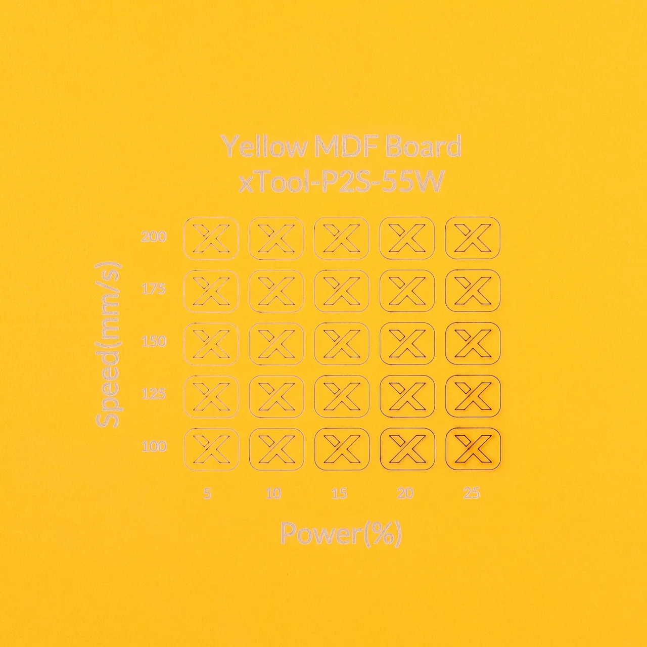 1/8"(3mm) Yellow MDF Board test grid