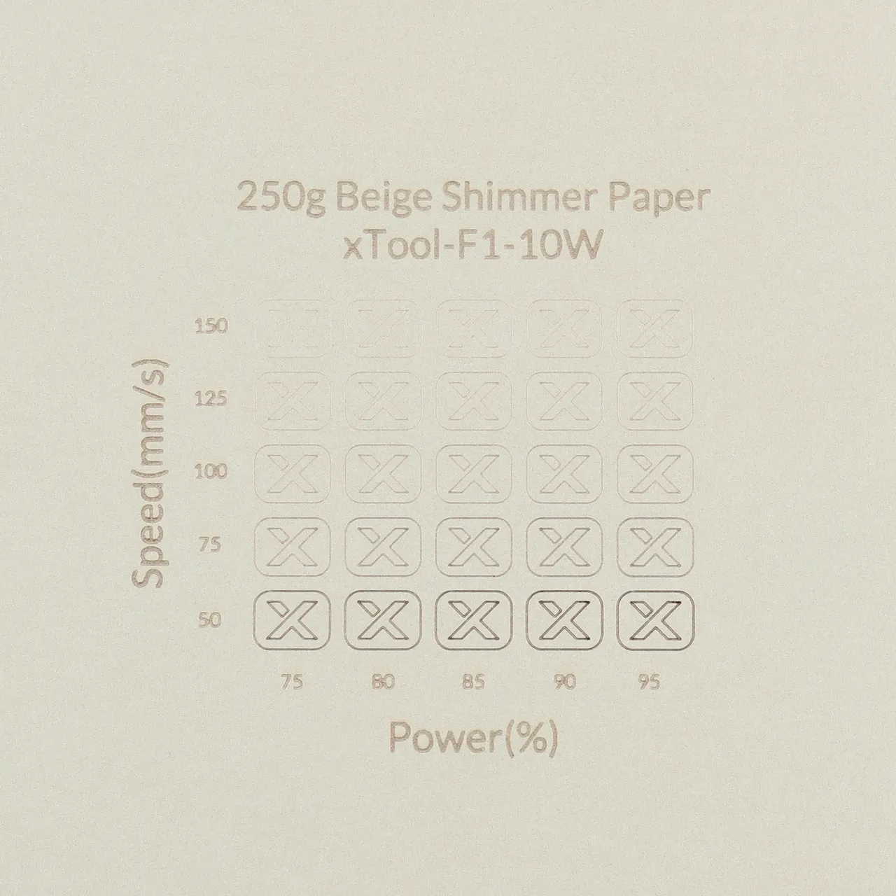 Beige Shimmer Paper-7oz(250g) test grid