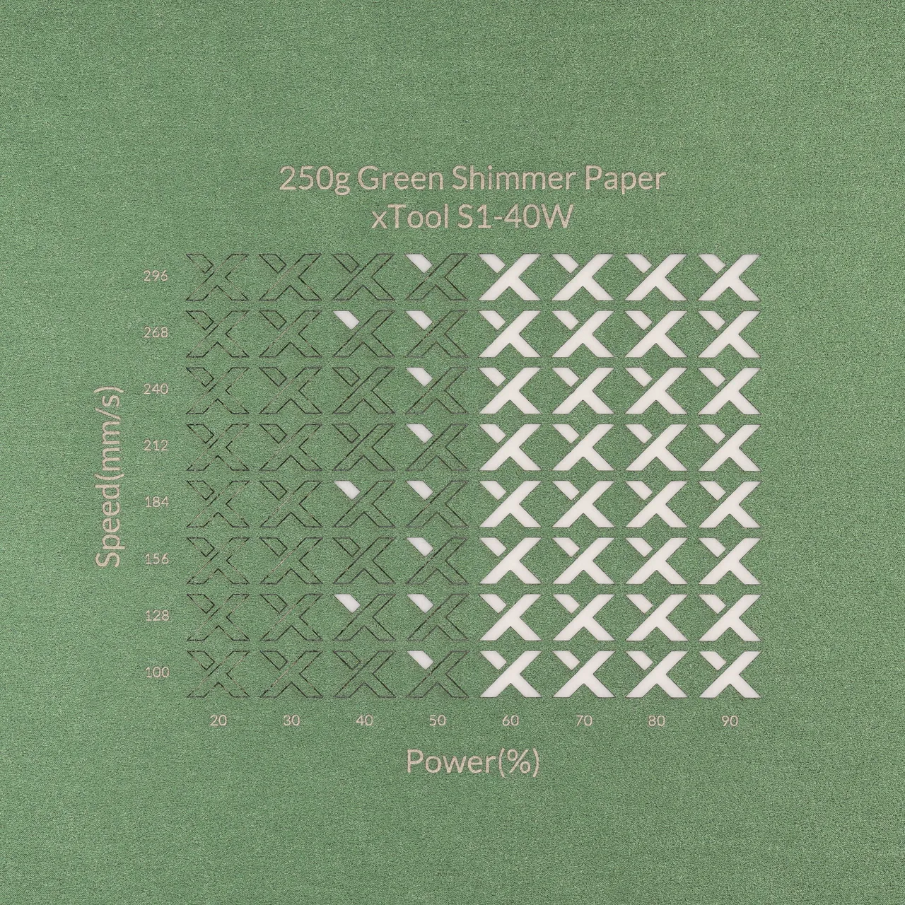 Green Shimmer Paper-7oz(250g) test grid