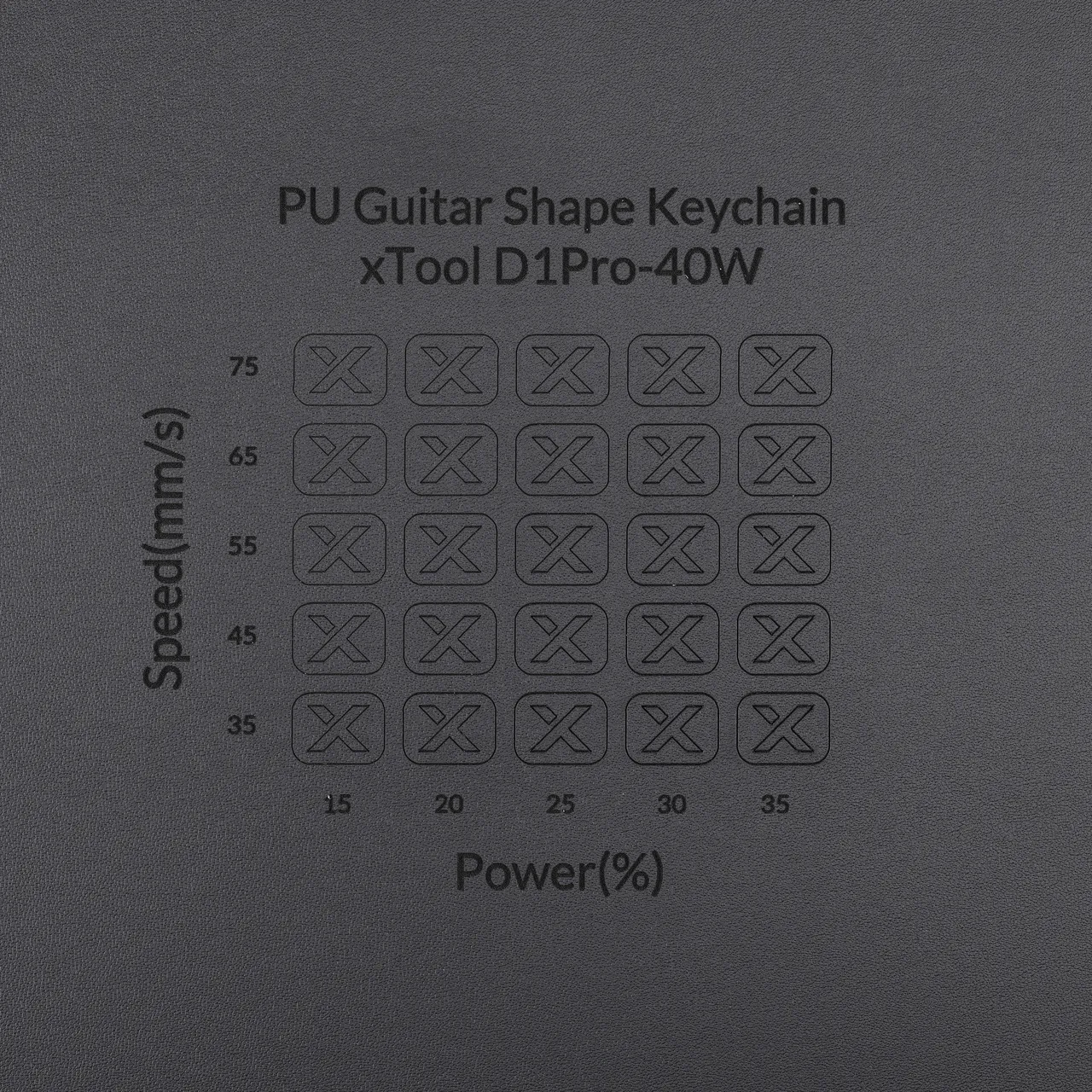 Black Nappa PU Leather test grid