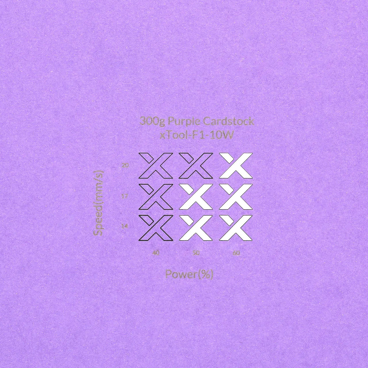 Purple Cardstock-9oz(300g) test grid