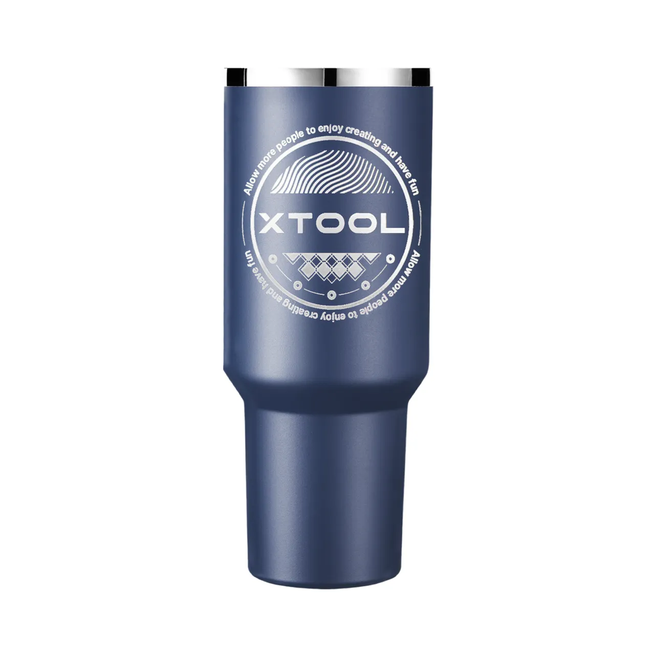 20oz(600ml) Navy Coffee Tumbler for Laser Engraving test grid