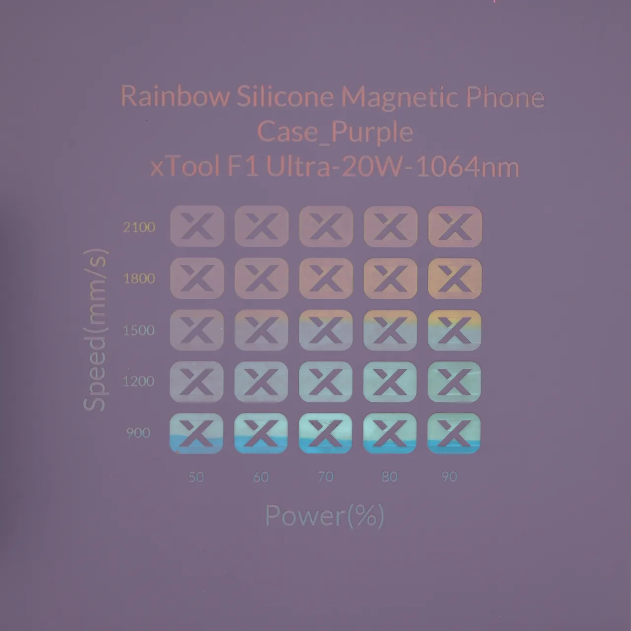 Rainbow Silicone Magnetic Phone Case Purple test grid