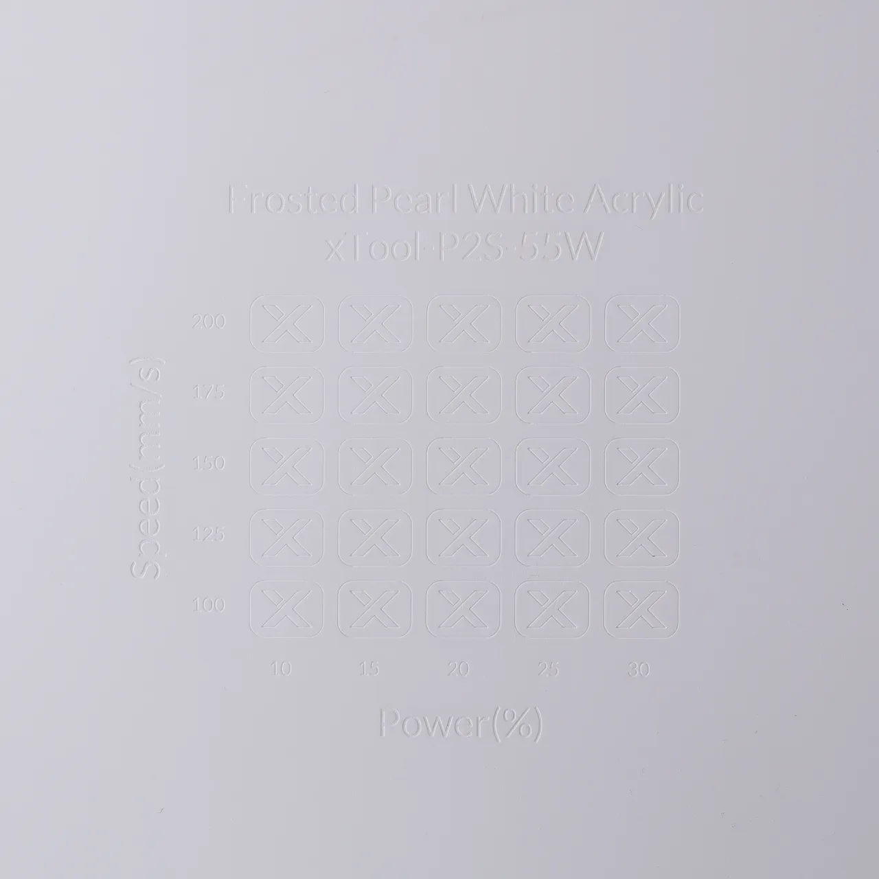 1/8"(3mm) Frosted Pearl White Acrylic test grid