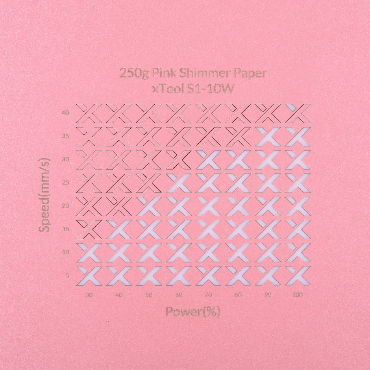 Pink Shimmer Paper-7oz(250g) test grid