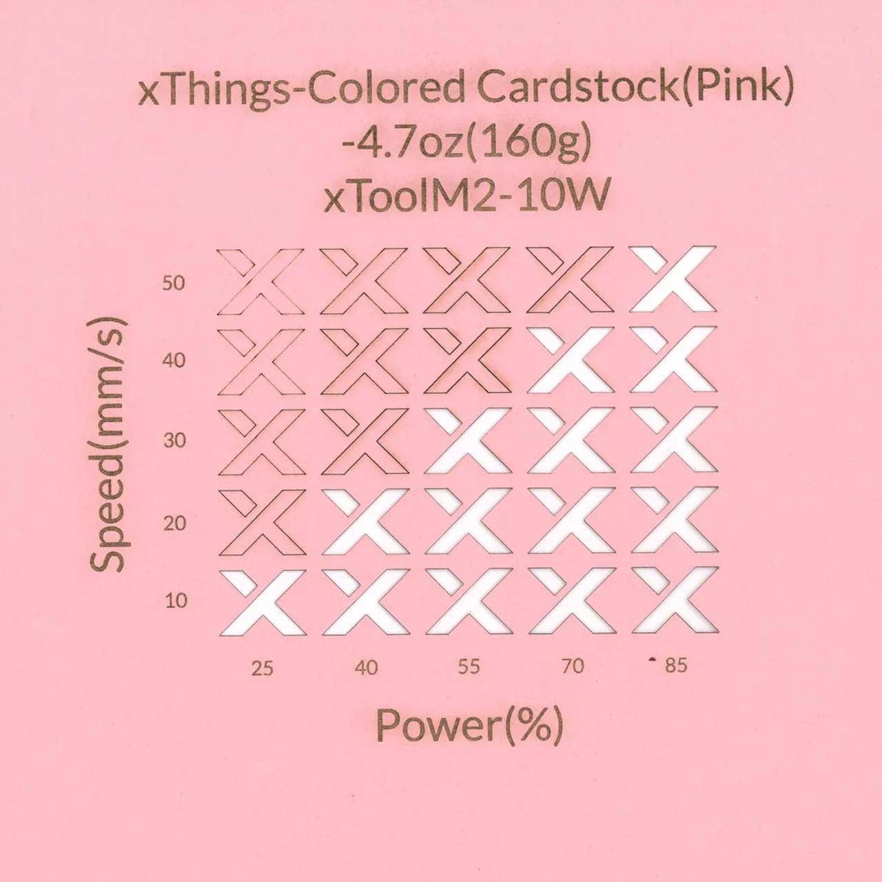 xThings-Colored Cardstock(Pink)-4.7oz(160g) test grid
