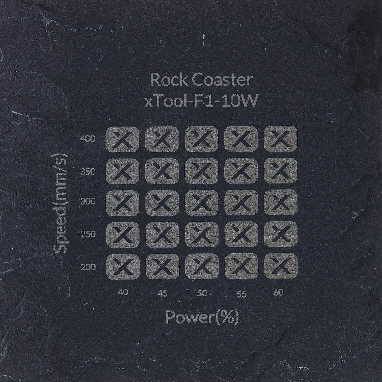 Rectangular Blank Rock Slate test grid