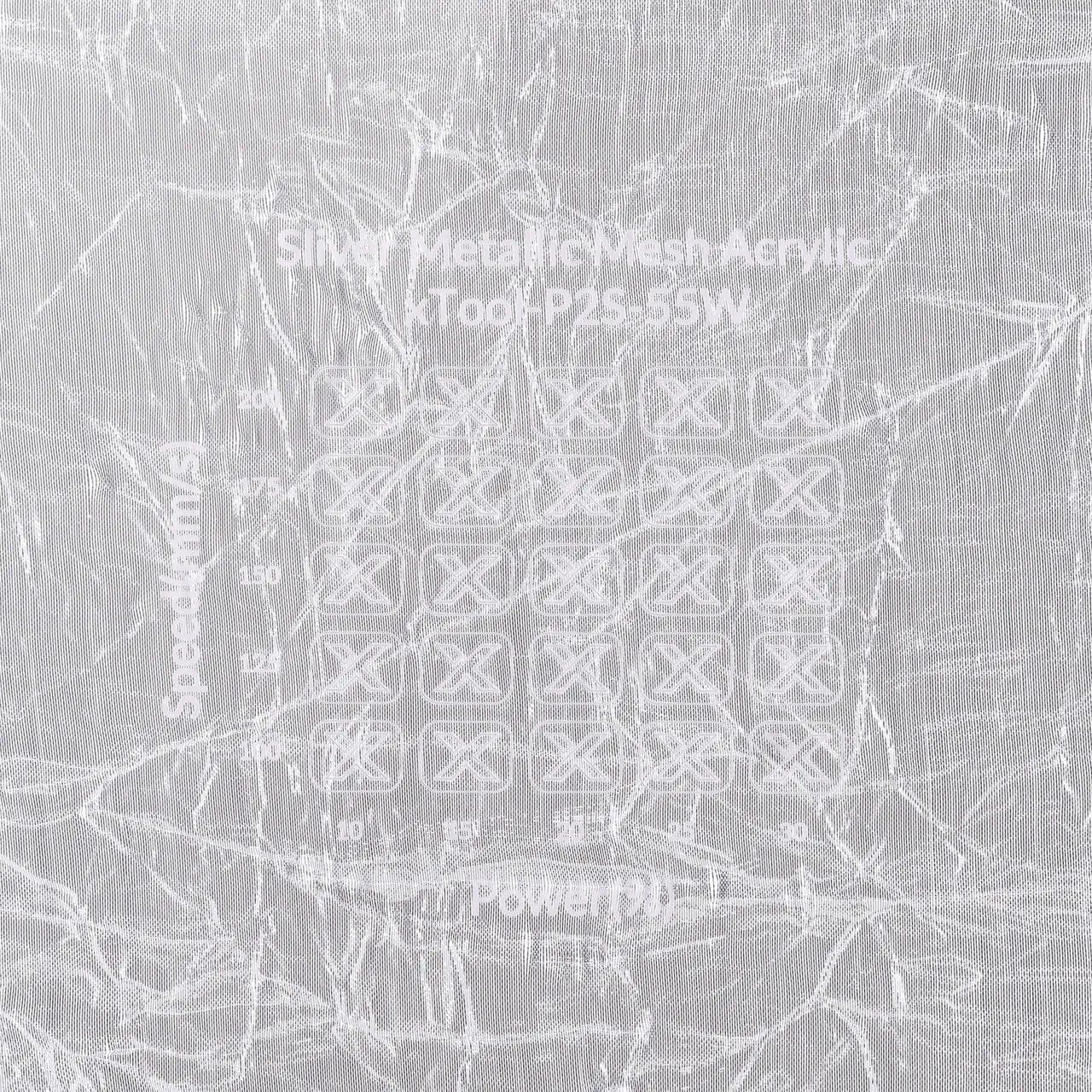 1/8"(3mm) Silver Metallic Mesh Acrylic test grid