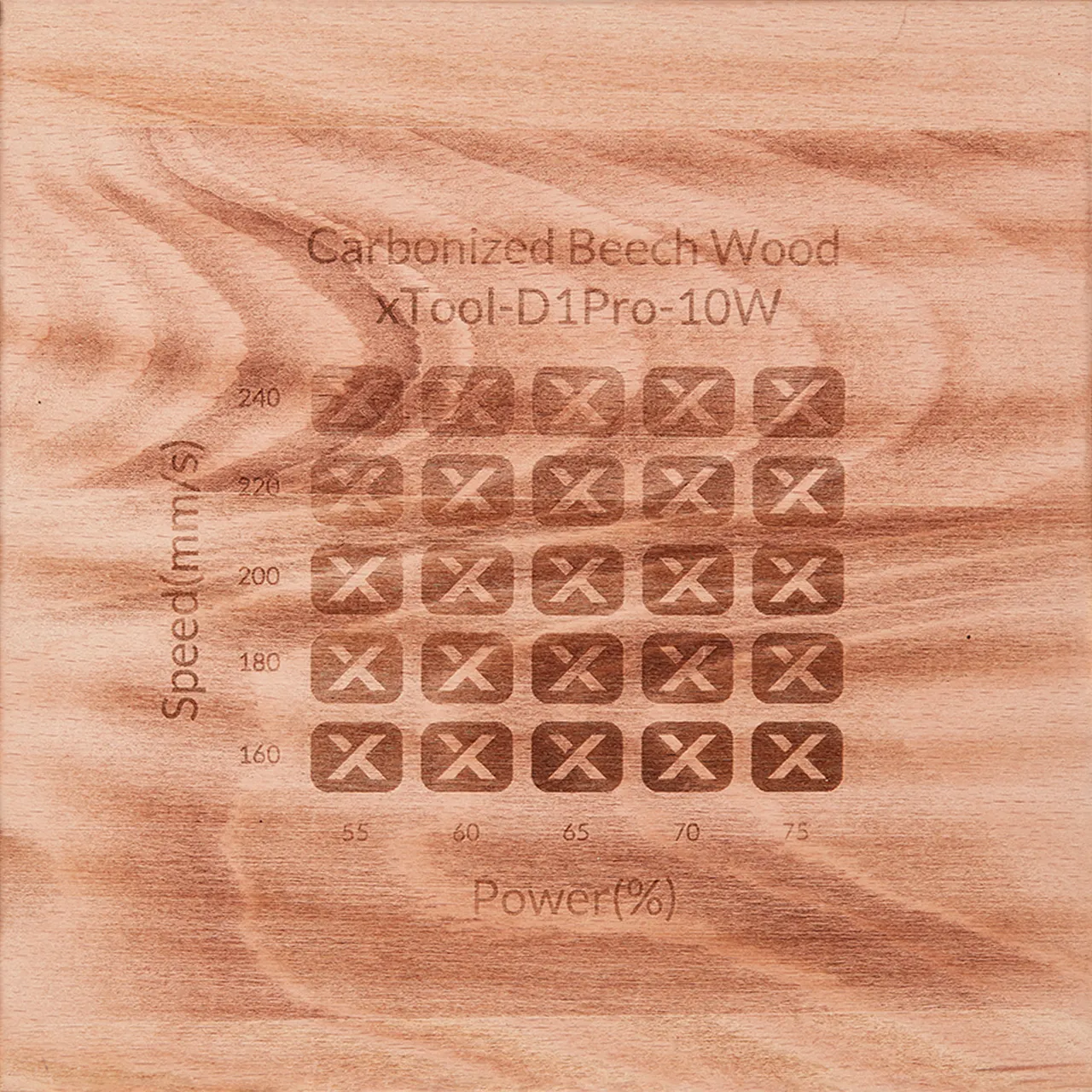 Carbonized Beech Wood test grid