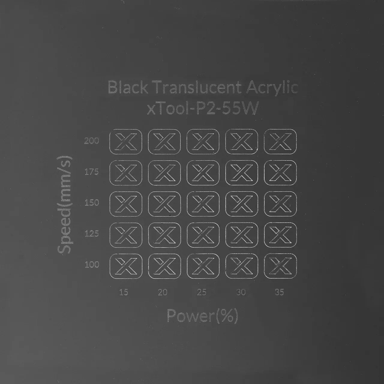 1/8"(3mm) Black Translucent Acrylic test grid