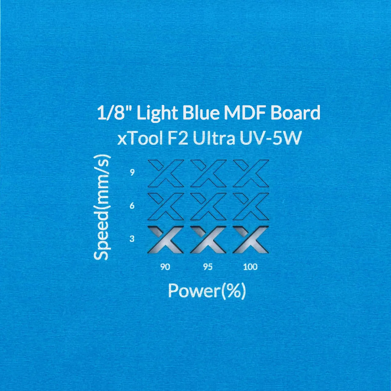 1/8"(3mm) Light Blue MDF Board test grid