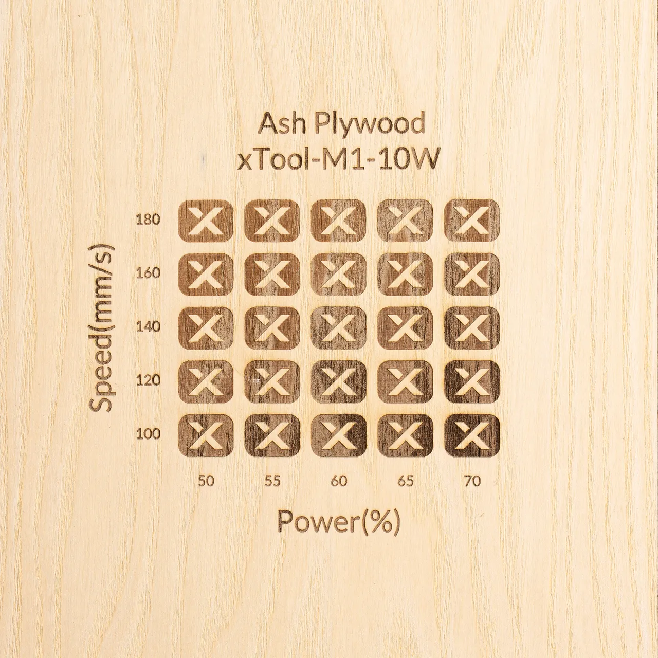 1/8"(3mm) Ash Plywood test grid