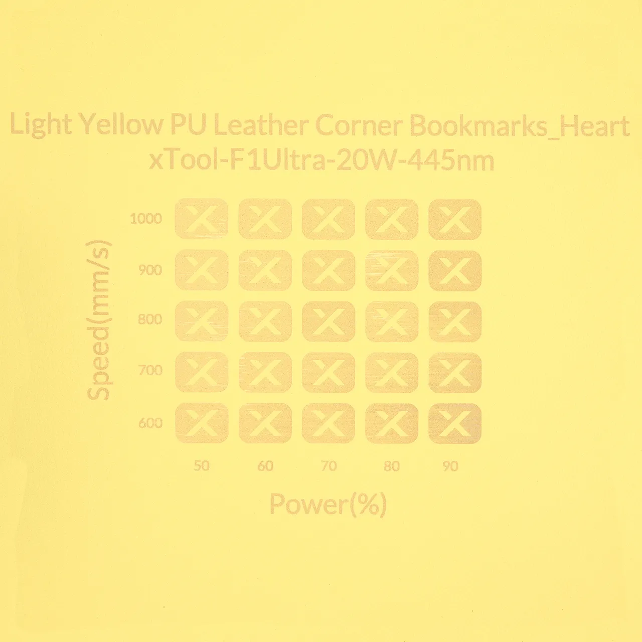 Yellow PU Leather test grid