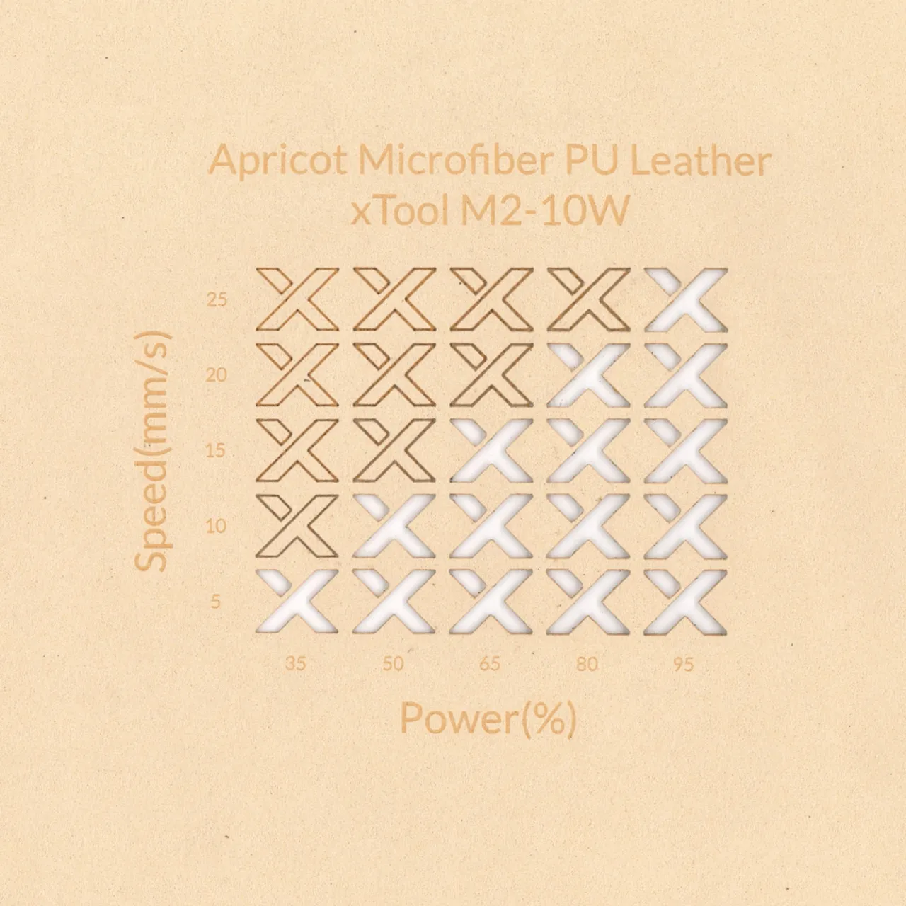Apricot Microfiber PU Leather test grid