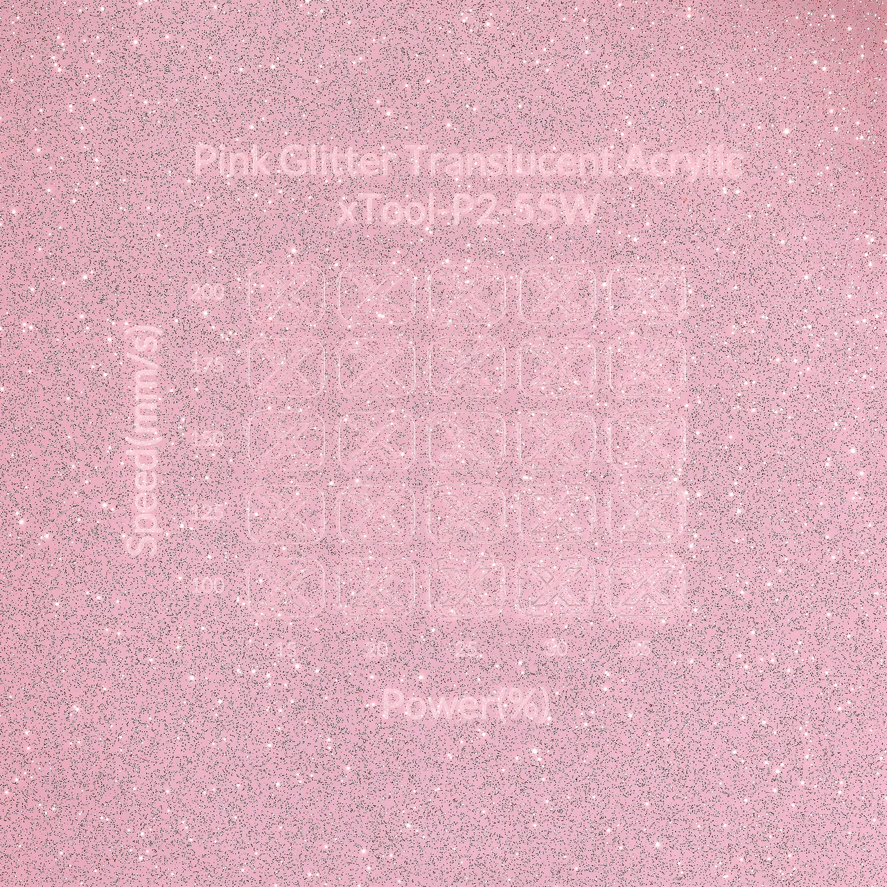 1/8"(3mm) Pink Translucent Glitter Acrylic