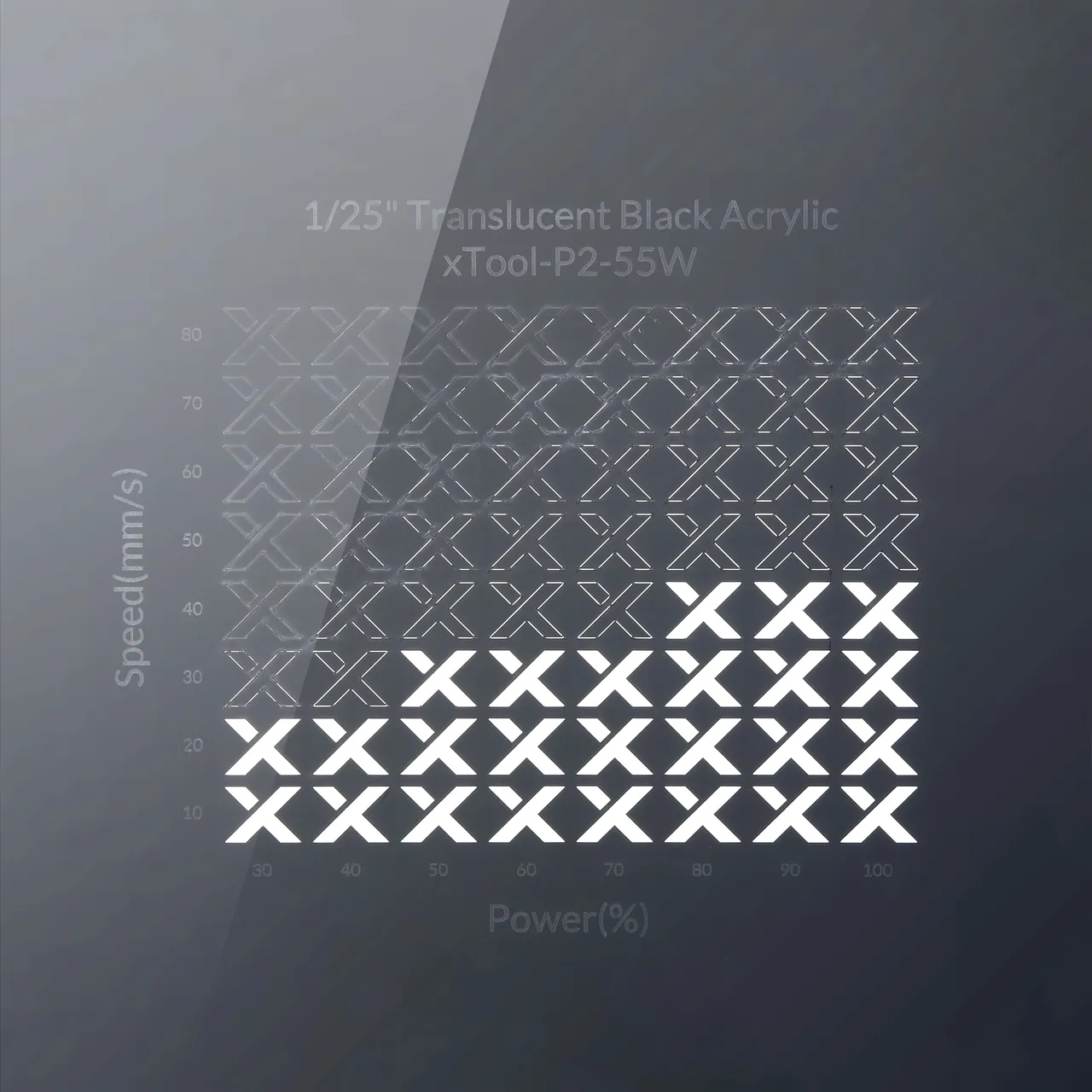 3/64"(1mm) Black Translucent Acrylic test grid