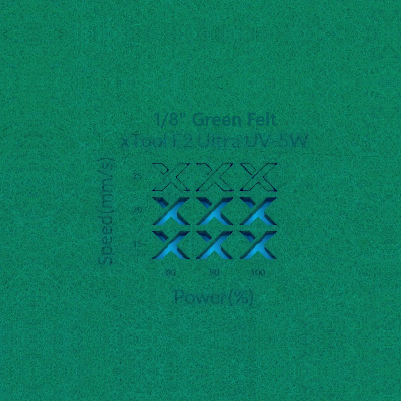 1/8"(3mm) Green Felt test grid