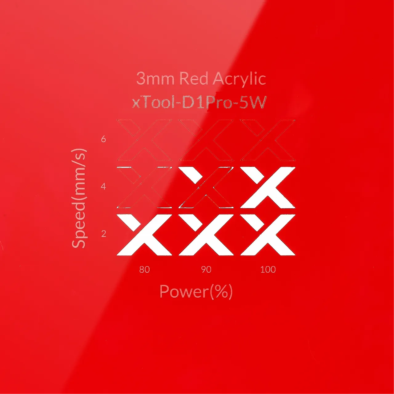1/8"(3mm) Red Acrylic test grid