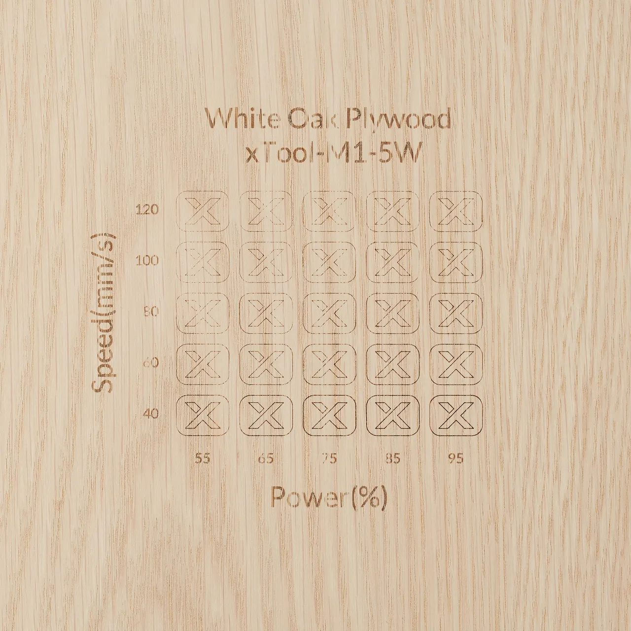 1/8"(3mm) White Oak Plywood test grid