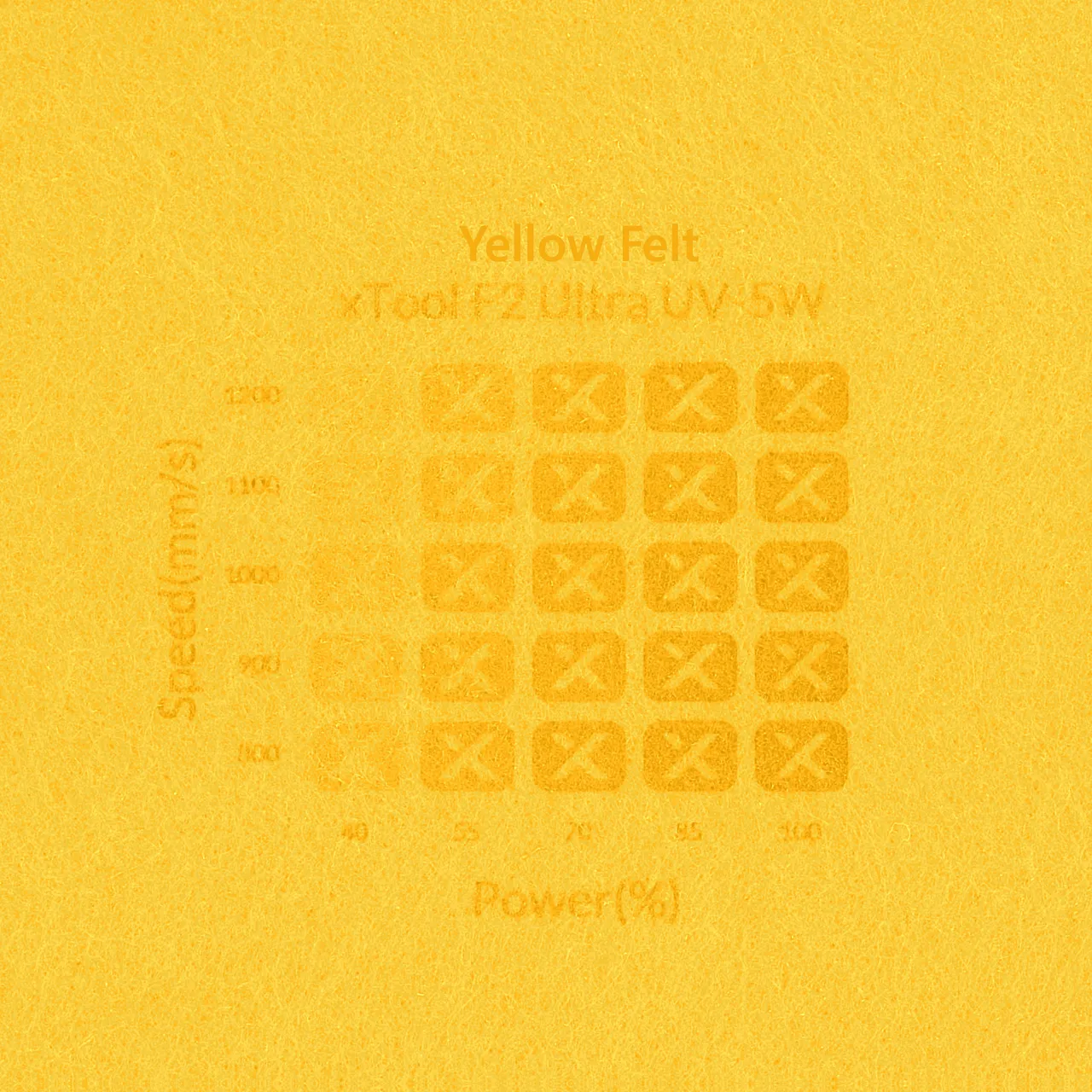 1/8"(3mm) Yellow Felt test grid