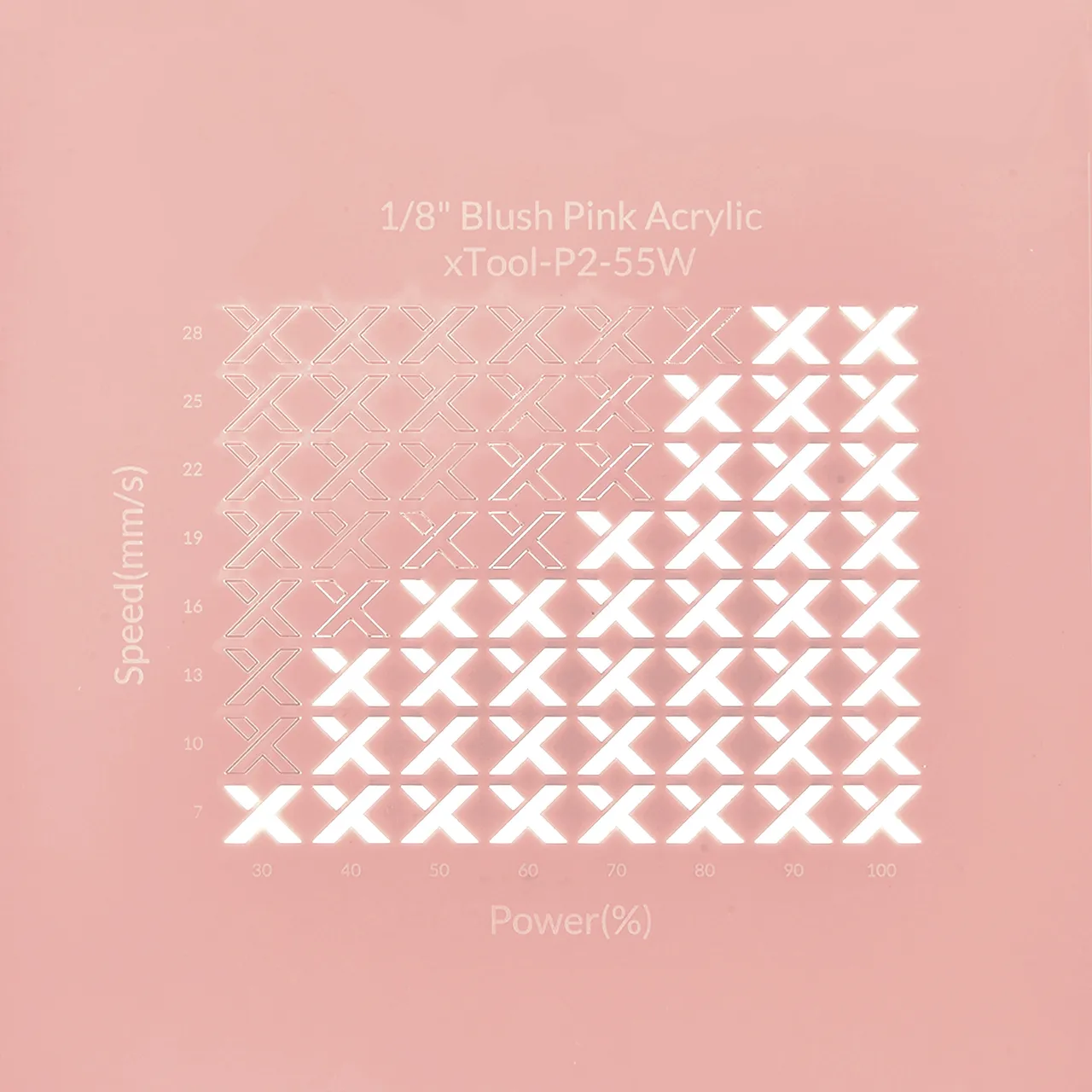 1/8"(3mm) Blush Pink Acrylic test grid