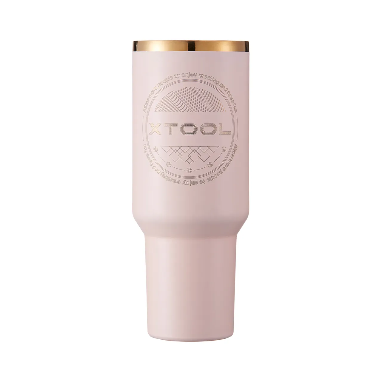 40oz(1183ml) Pink to Gold Glow in the Dark Tumbler with Removable Handle