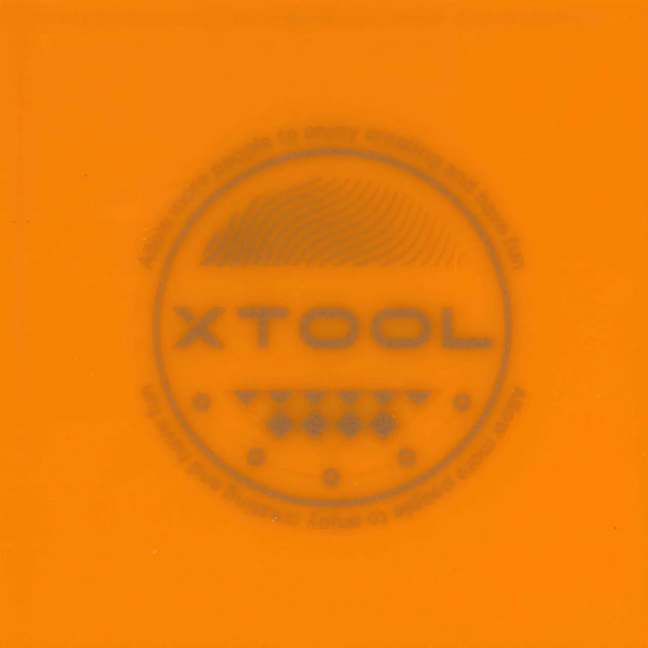 1/8"(3mm) Carrot Orange Acrylic test grid