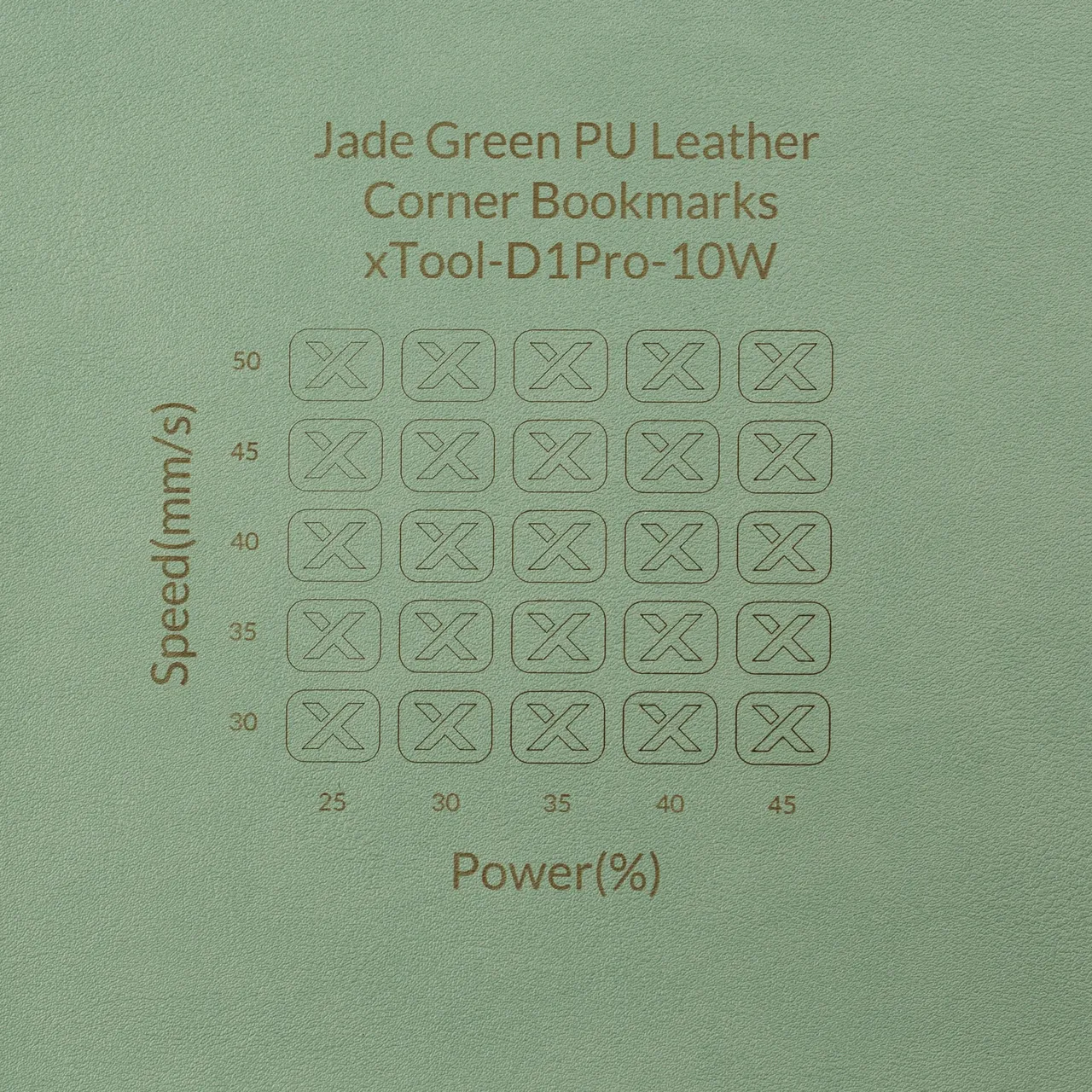 Olive PU Leather test grid
