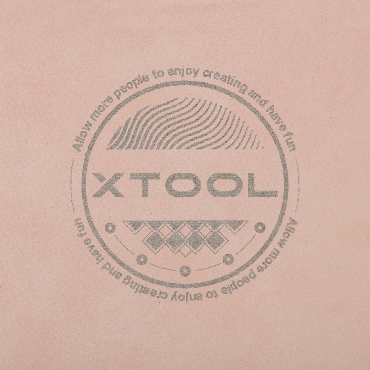 Pale Pink to Gold Laserable PU Leather test grid