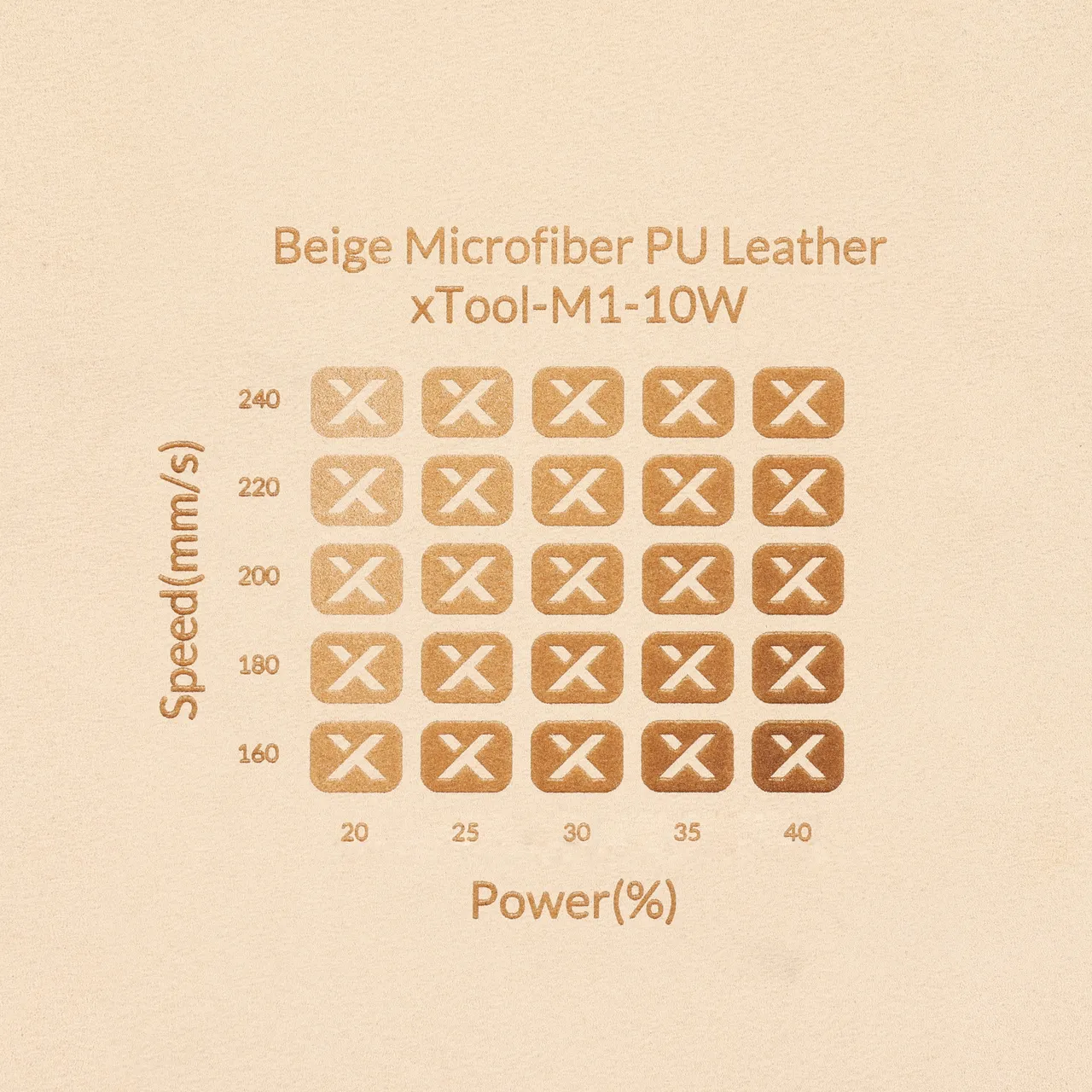Beige Microfiber PU Leather test grid