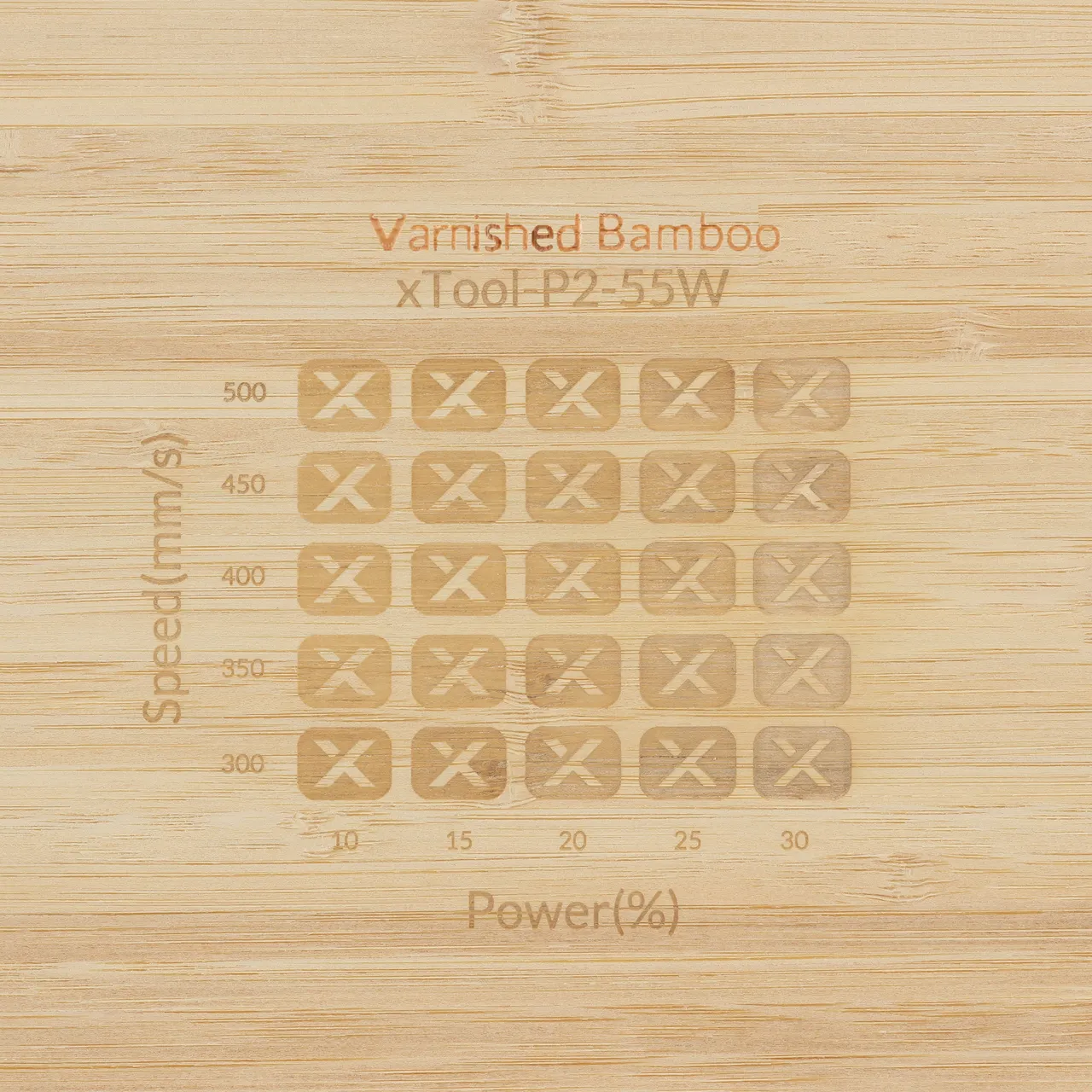 Bamboo Cutting Board with Cutout Handle test grid