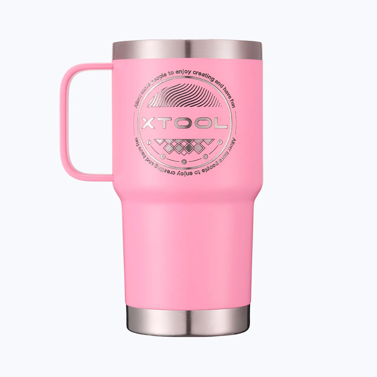 20oz(600ml) Sandstone Pink Tumbler kit with Handle test grid