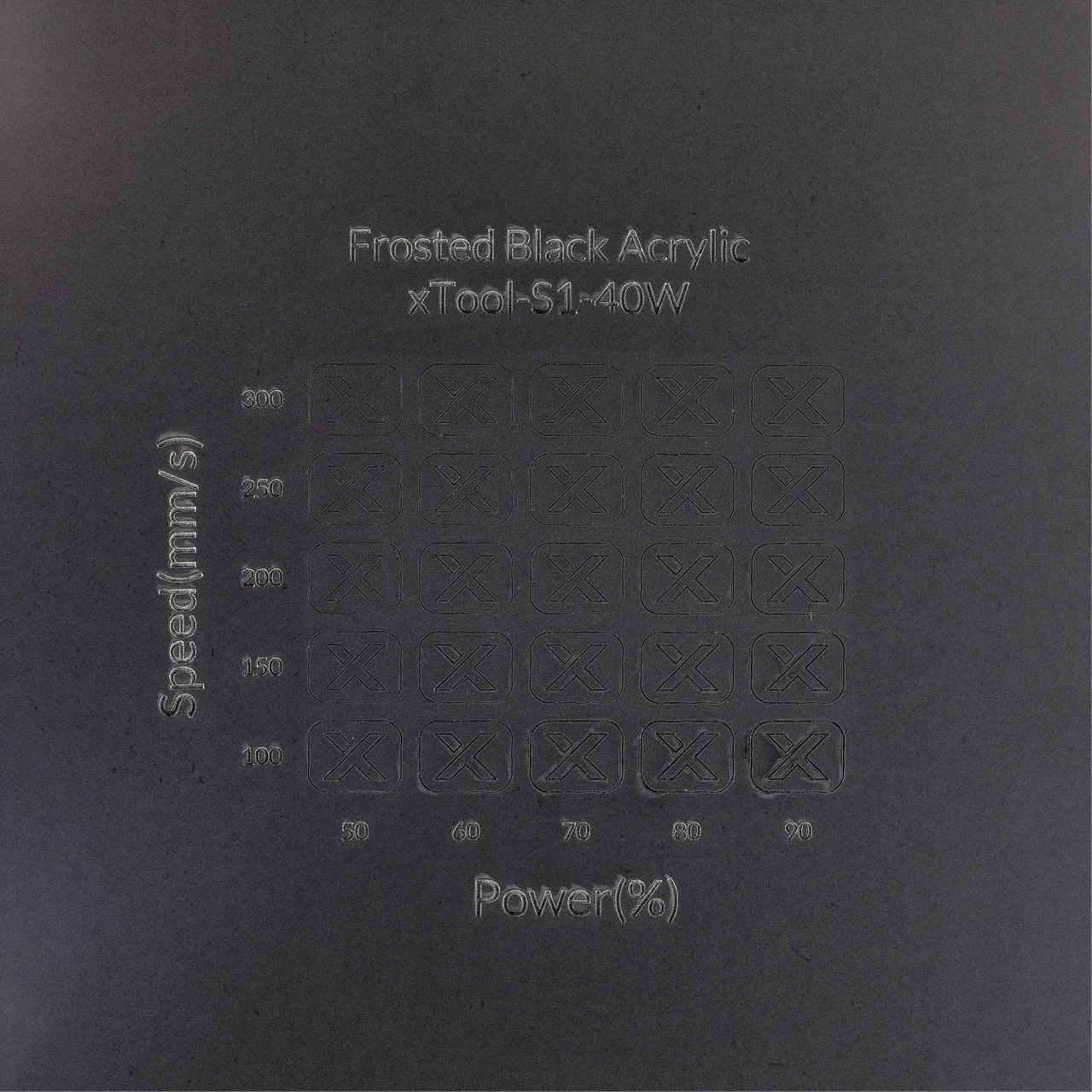 1/8"(3mm) Frosted Black Acrylic test grid