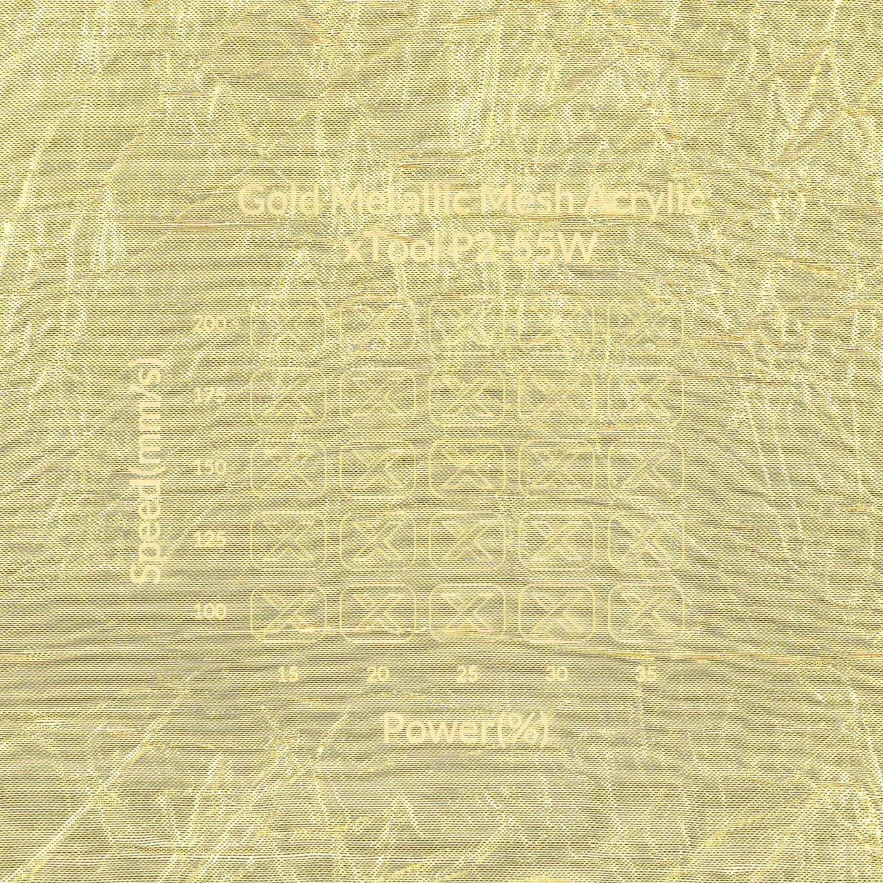 1/8"(3mm) Gold Metallic Mesh Acrylic