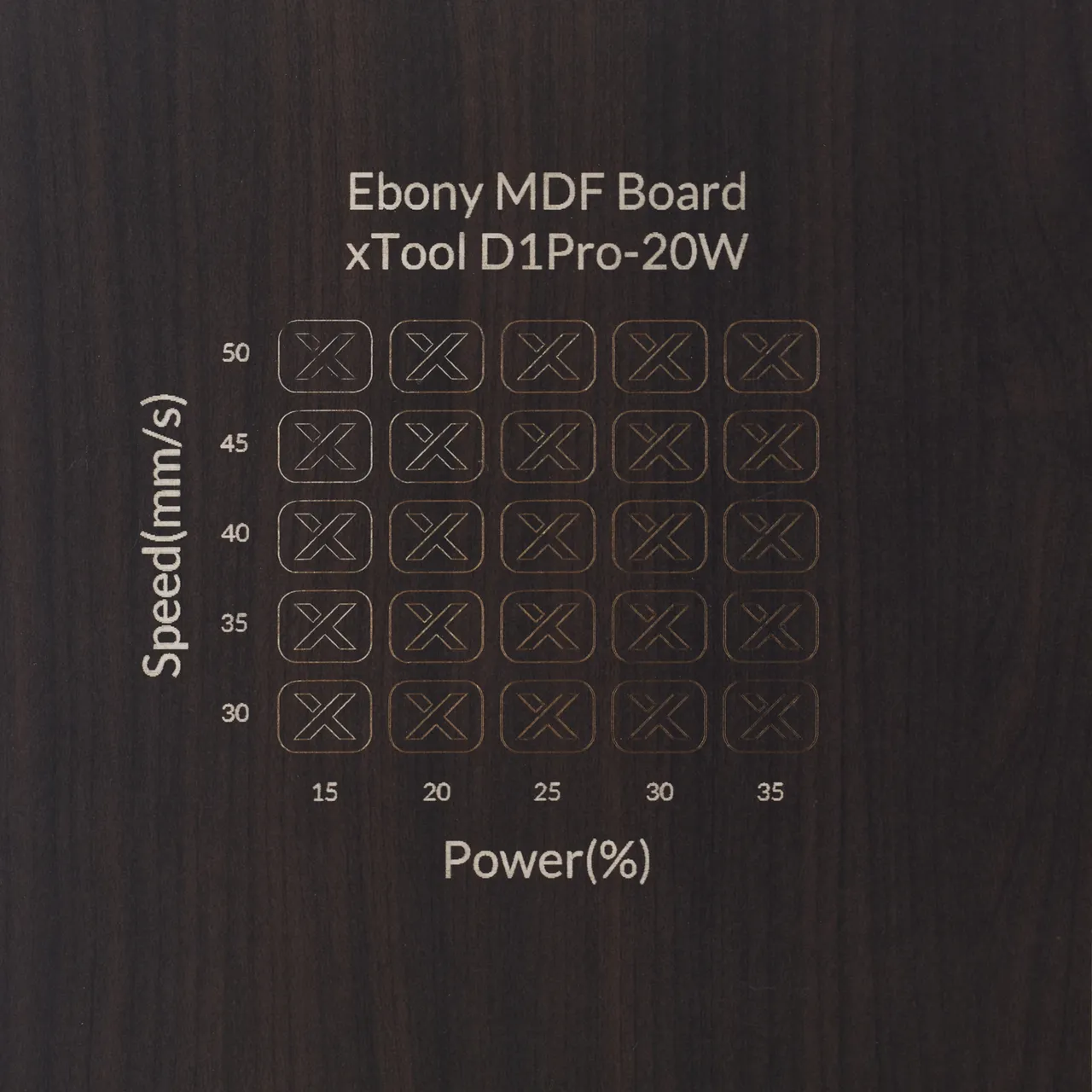 1/8"(3mm) Faux Ebony MDF Board test grid