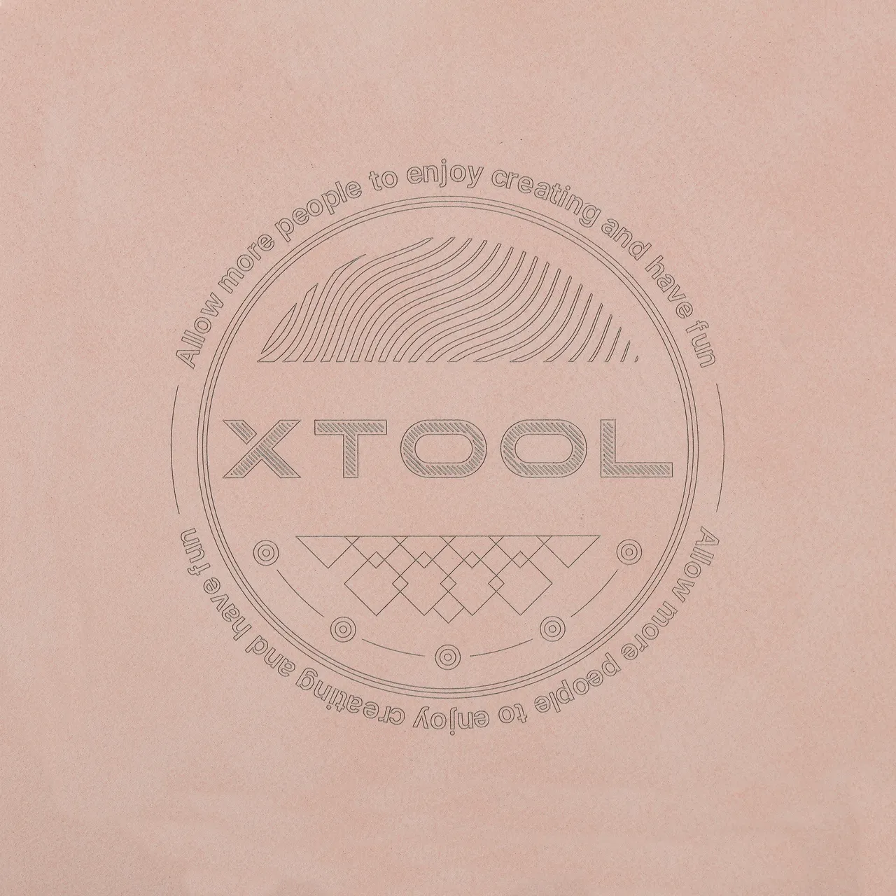 Pale Pink to Gold Laserable PU Notebook test grid