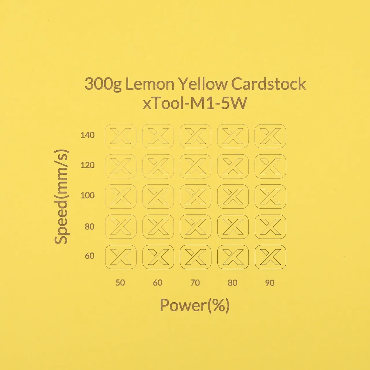 Lemon Yellow Cardstock-9oz(300g) test grid